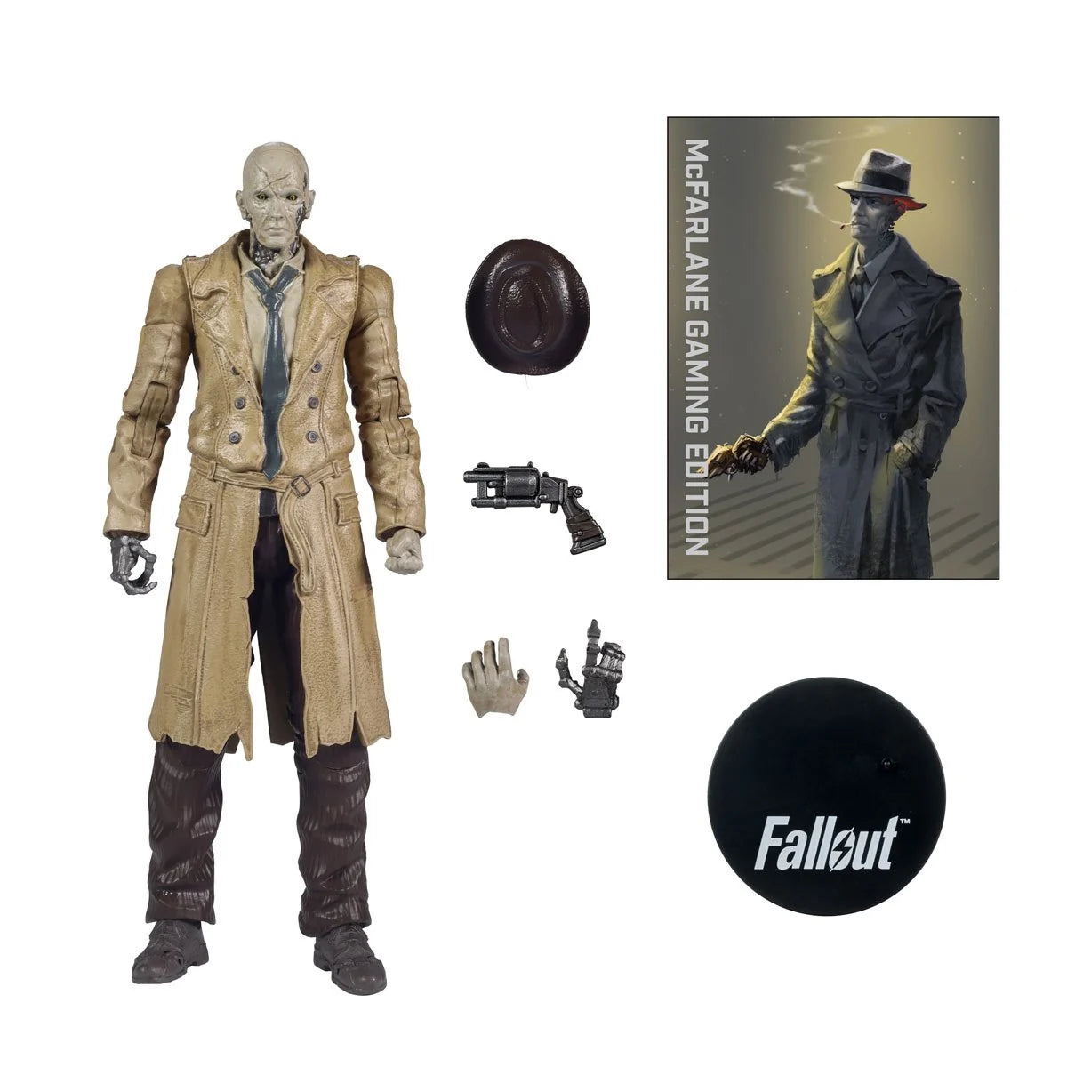 Nick Valentine 7-Inch McFarlane Fallout Gaming Wave 2 Action Figure by McFarlane Toys with accessories