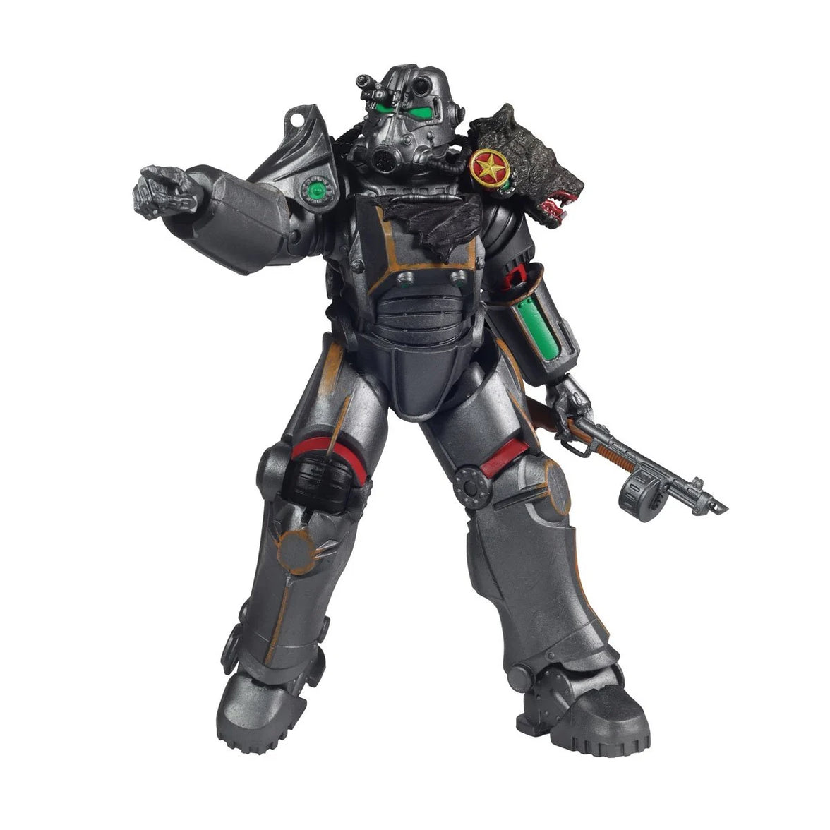 Scorched Sierra Power Armor 8-Inch Fallout McFarlane Gaming Action Figure by McFarlane Toys with rifle