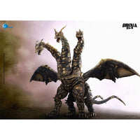 Keizer Ghidorah Exquisite Basic Series None Scale 14-Inch Action Figure Godzilla Final Wars by Exquisite displayed with wings spread wide.