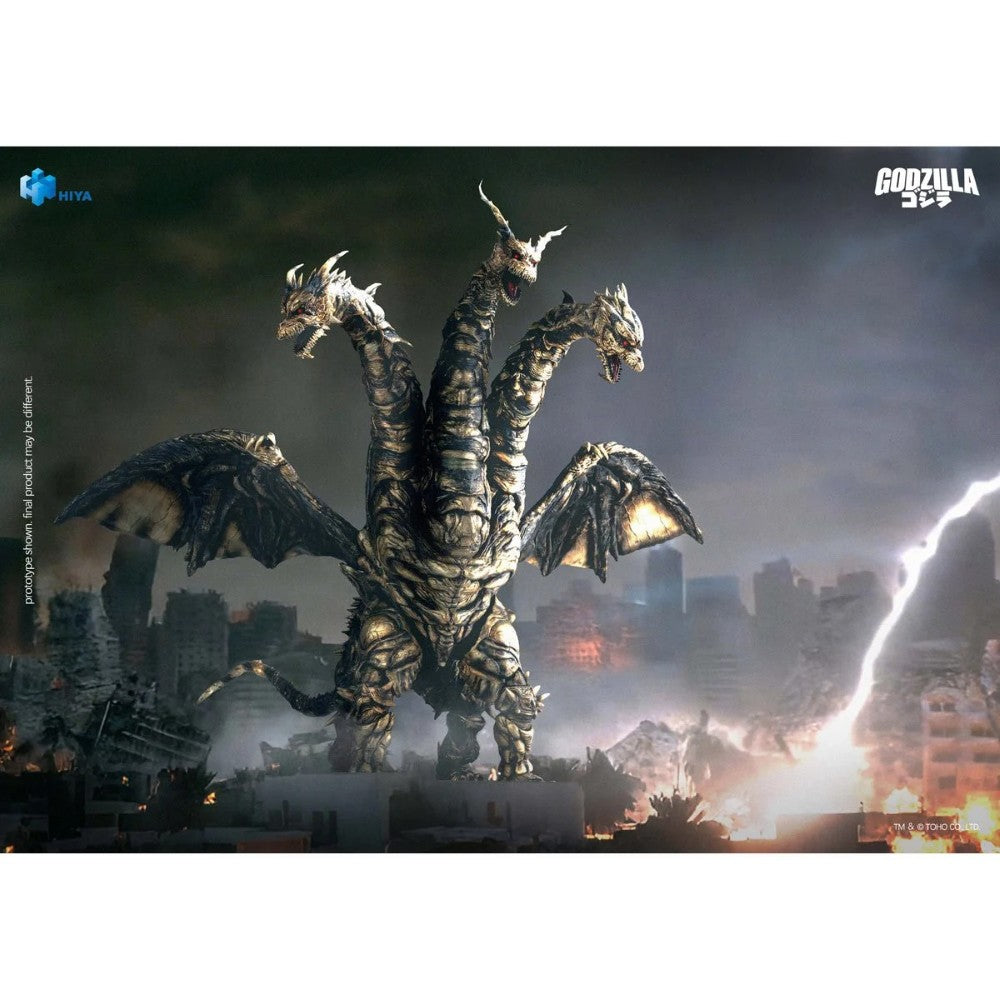 Keizer Ghidorah Exquisite Basic Series None Scale 14-Inch Action Figure Godzilla Final Wars by Exquisite in dramatic city battle scene