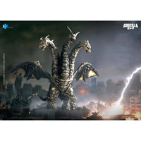 Keizer Ghidorah Exquisite Basic Series None Scale 14-Inch Action Figure Godzilla Final Wars by Exquisite in dramatic city battle scene