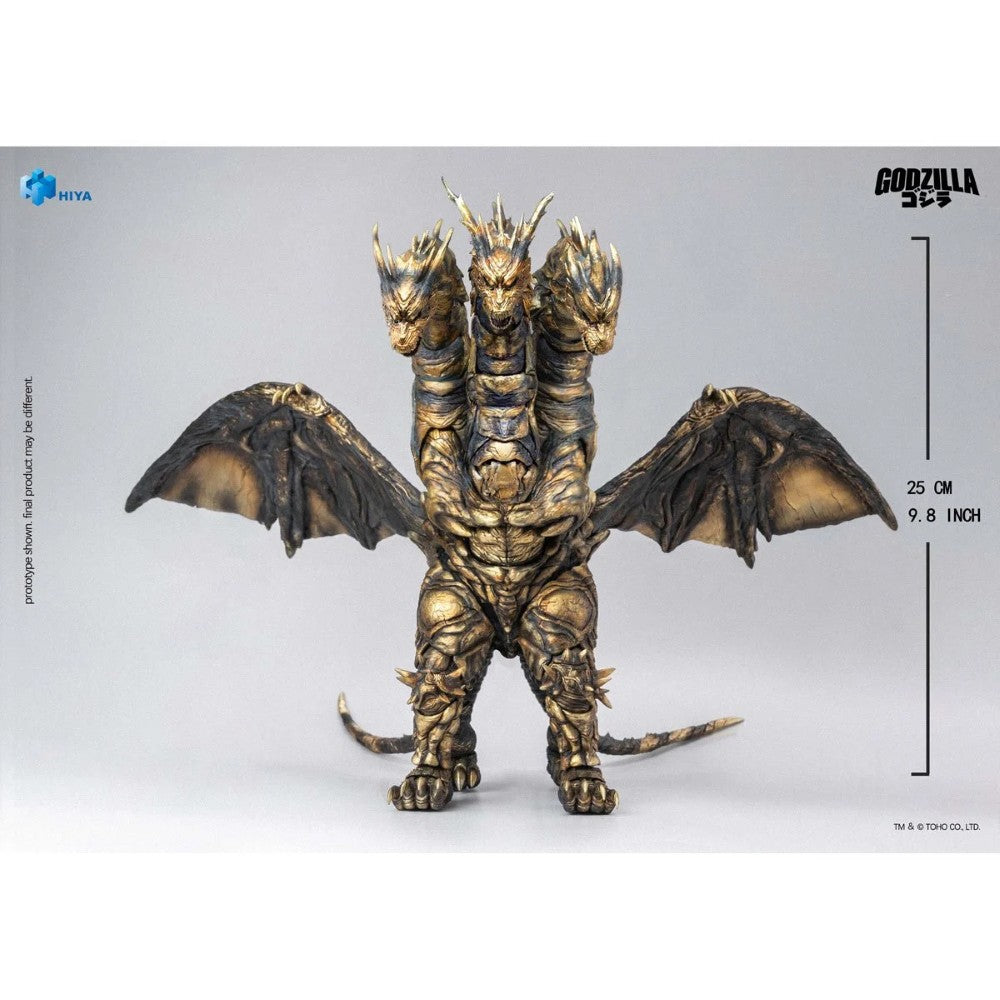 Keizer Ghidorah Exquisite Basic Series None Scale 14-Inch Action Figure Godzilla Final Wars by Exquisite in gold and black color scheme