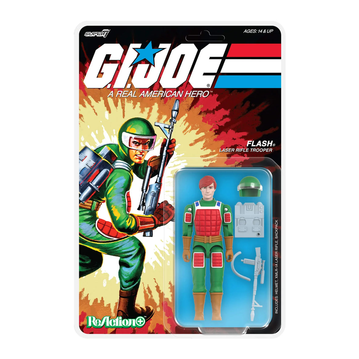 Flash G.I. Joe ReAction+ Wave 7 Laser Rifle Trooper Action Figure