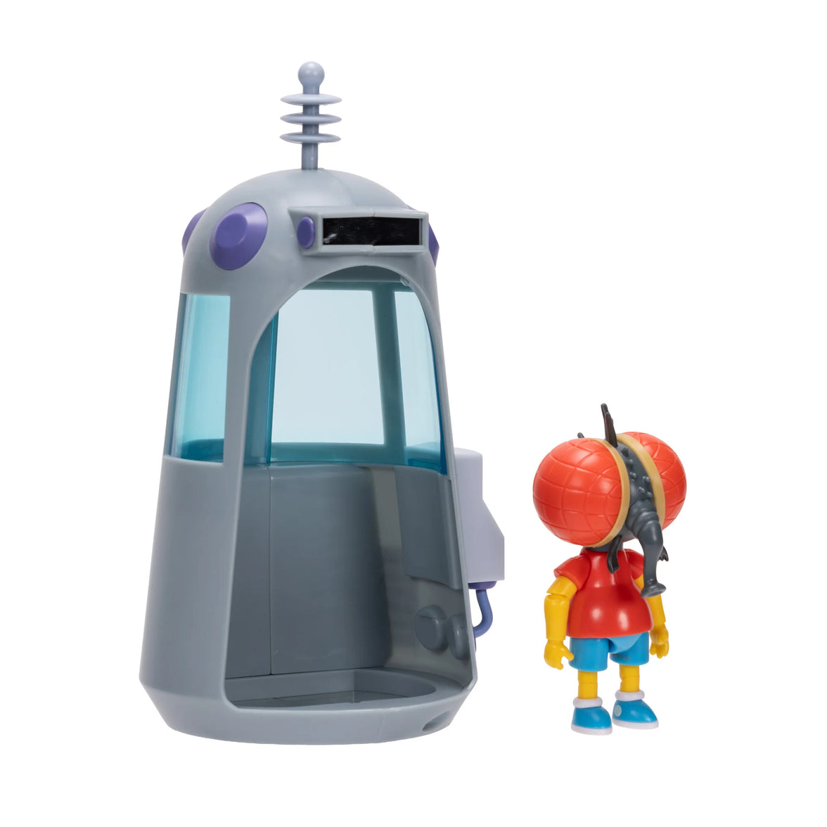 Fly Boy Bart Deluxe Action Figure The Simpsons 5" Treehouse of Horror by Jakks Pacific with gray capsule accessory.
