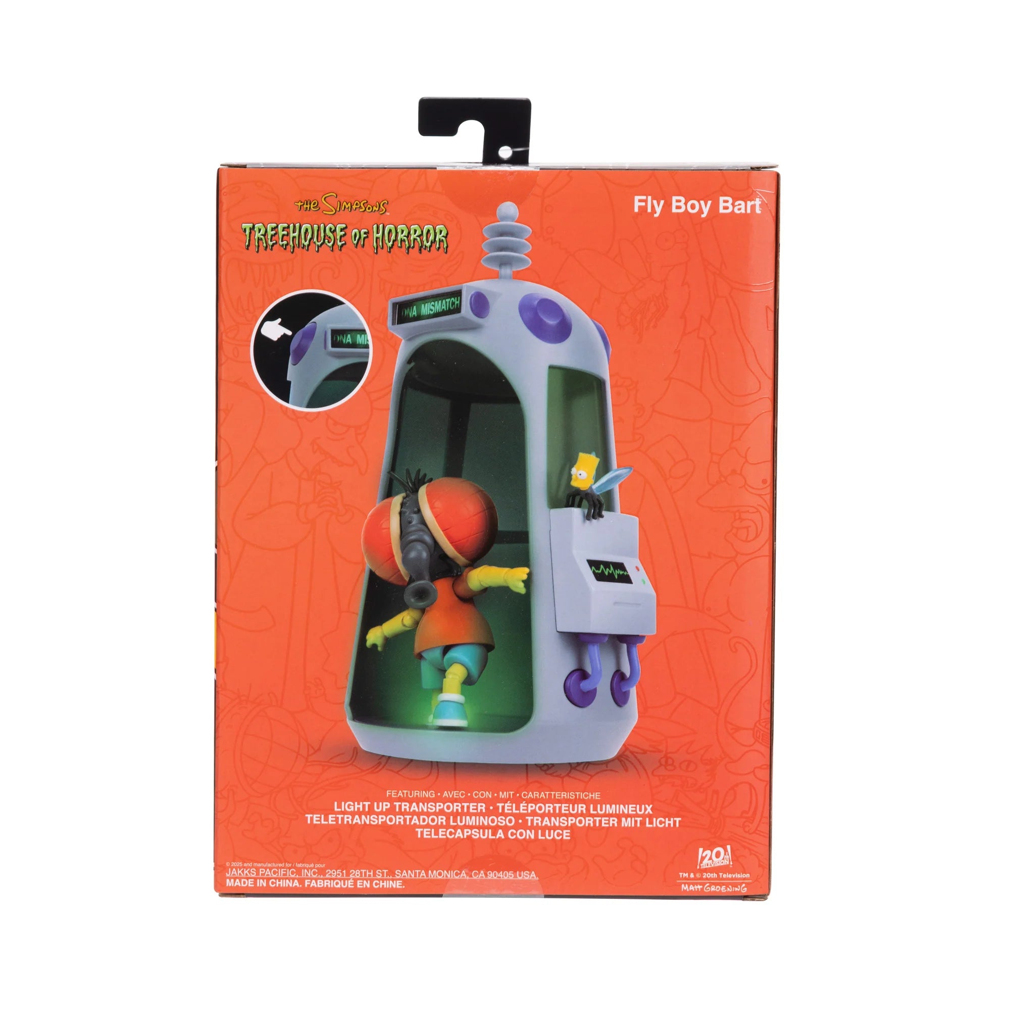 Fly Boy Bart Deluxe Action Figure The Simpsons 5" Treehouse of Horror by Jakks Pacific in glowing teleportation pod.