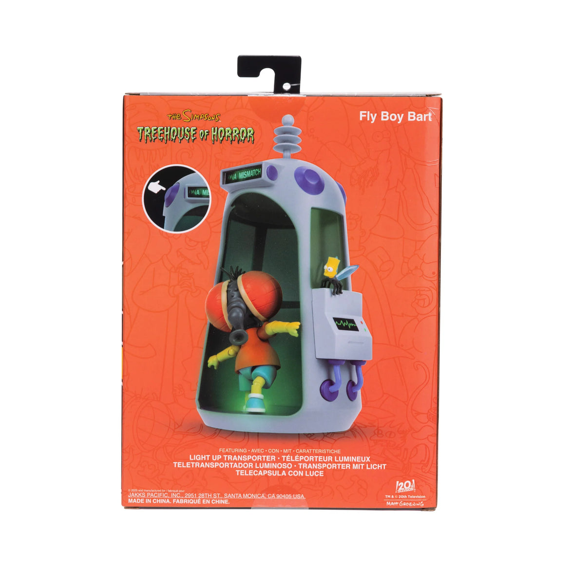 Fly Boy Bart Deluxe Action Figure The Simpsons 5" Treehouse of Horror by Jakks Pacific in glowing teleportation pod.