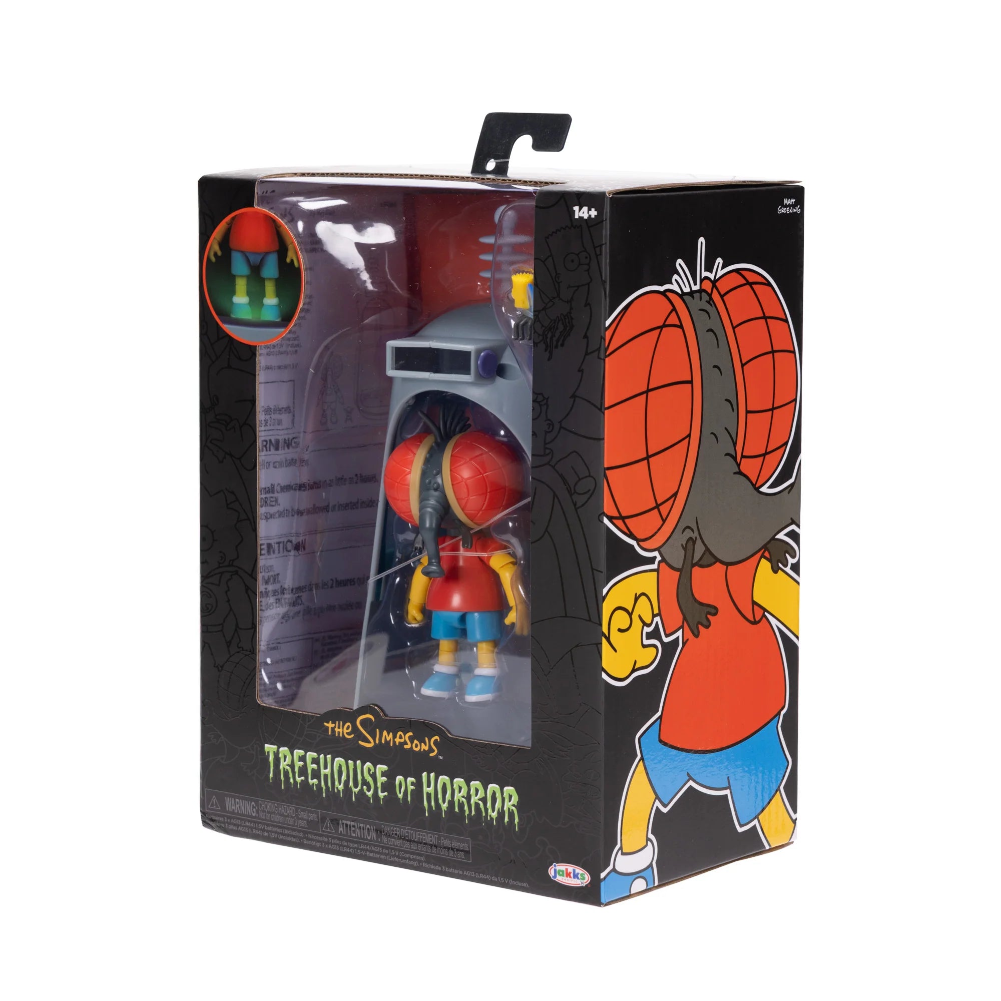 Fly Boy Bart Deluxe Action Figure The Simpsons 5" Treehouse of Horror by Jakks Pacific in collector packaging.