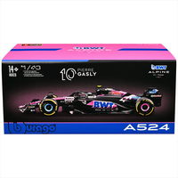 Bburago Formula 1 BWT Alpine F1 Team A524 Pierre Gasly #10 with Helmet (2024) Die-Cast Metal 1:43 Scale Vehicle