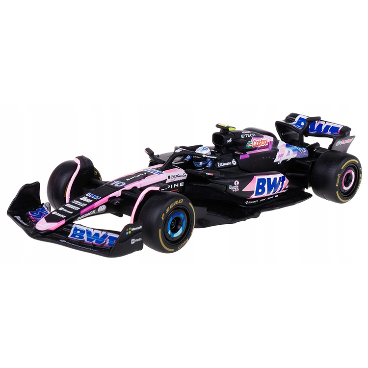 Bburago Formula 1 BWT Alpine F1 Team A524 Pierre Gasly #10 with Helmet (2024) Die-Cast Metal 1:43 Scale Vehicle