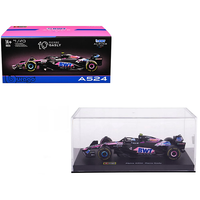 Bburago Formula 1 BWT Alpine F1 Team A524 Pierre Gasly #10 with Helmet (2024) Die-Cast Metal 1:43 Scale Vehicle