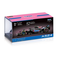 Bburago Formula 1 BWT Alpine F1 Team A524 Pierre Gasly #10 with Helmet (2024) Die-Cast Metal 1:43 Scale Vehicle