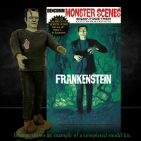 DENCOMM Monster Scenes Frankenstein Limited Edition Model Kit - 55th Anniversary by Monster Scenes displayed with model and box art.