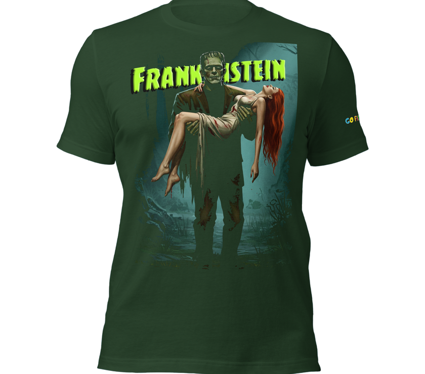 “Monster’s Embrace” Frankenstein Short-Sleeve Unisex T-Shirt