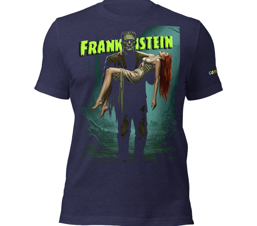 “Monster’s Embrace” Frankenstein Short-Sleeve Unisex T-Shirt