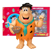 Fred Flintstone 1:12 Scale Action Figure - Premium Articulated Fruity Pebbles by Jada Toys holding a cereal bowl and spoon