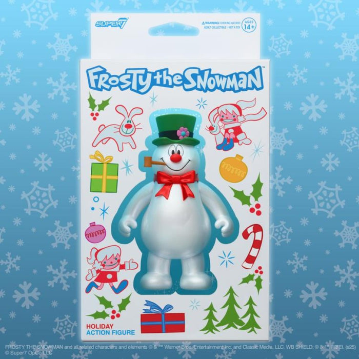 Frosty the Snowman ReAction 3.75-inch action figure in candy box style packaging by Super7