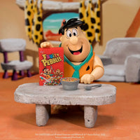Fred Flintstone 1:12 Scale Action Figure - Premium Articulated Fruity Pebbles by Jada Toys with cereal bowl and table accessory new in box