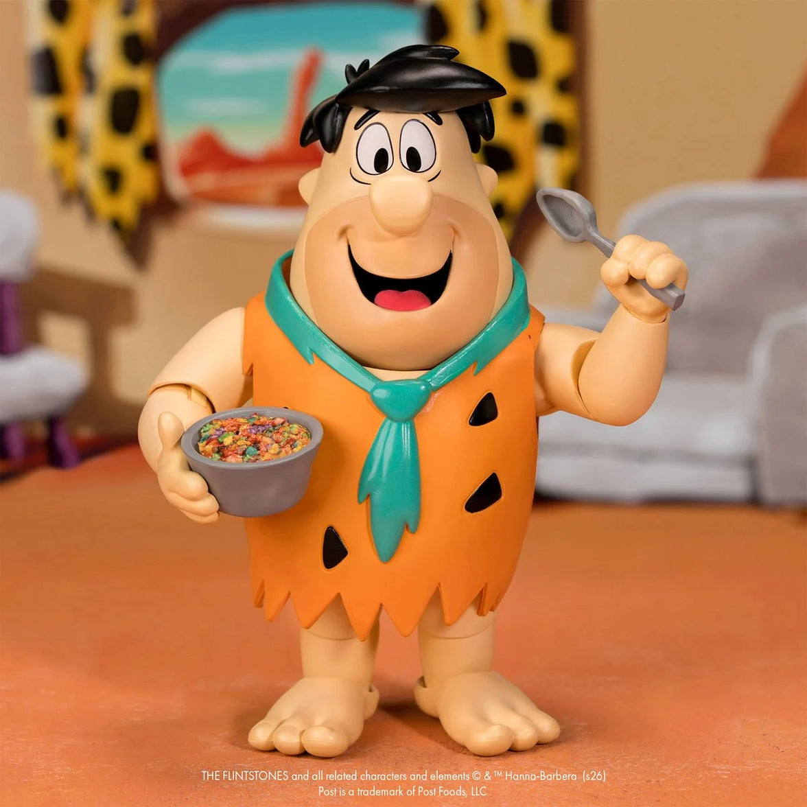 Fred Flintstone 1:12 Scale Action Figure - Premium Articulated Fruity Pebbles by Jada Toys new in box collectible