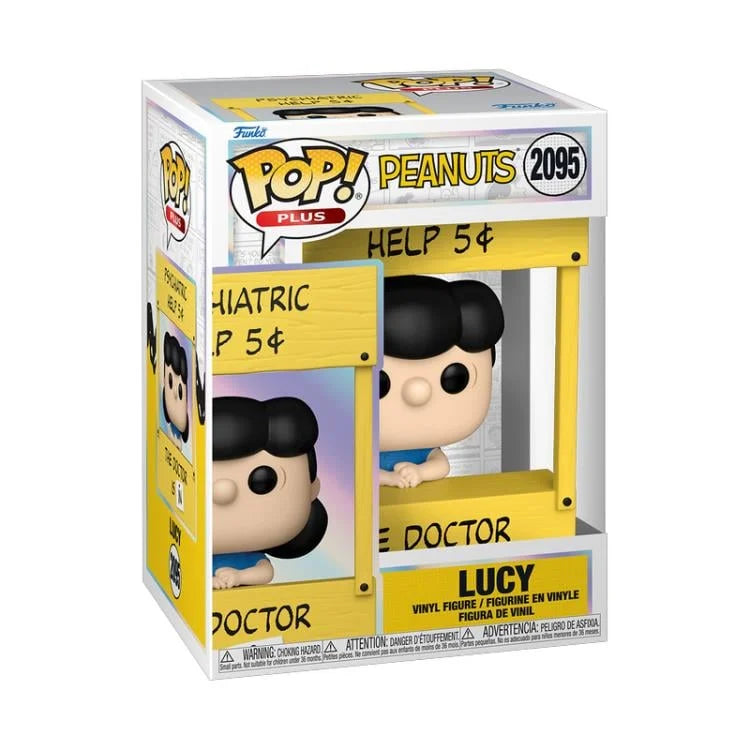 Funko Pop! Plus Peanuts Lucy with Psychiatric Booth Vinyl Figure #2095 - Collectible Pop Culture Icon