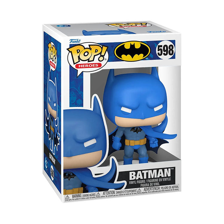 Batman Funko Pop vinyl figure in classic blue costume by FUNKO in collector-friendly display box
