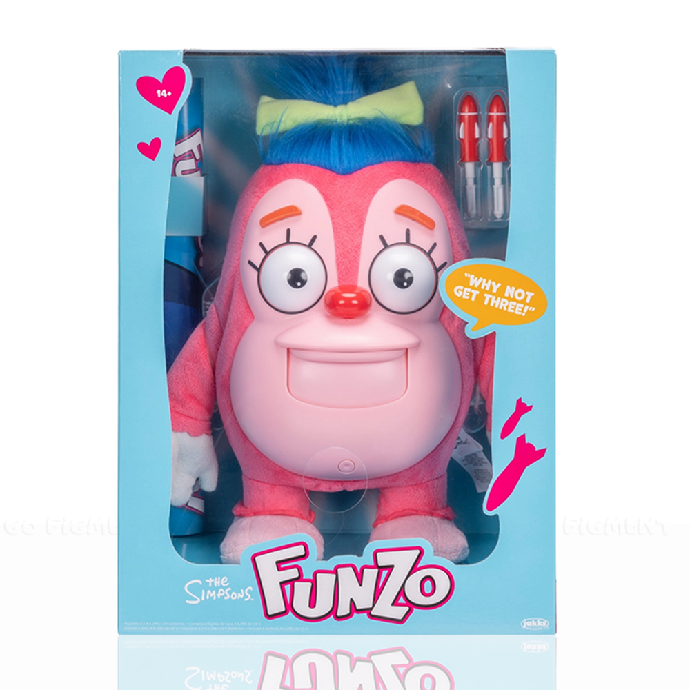 The Simpsons Talking Funzo Doll by Jakks Pacific - 14-Inch Feature Plush in original packaging with accessories and bright colors