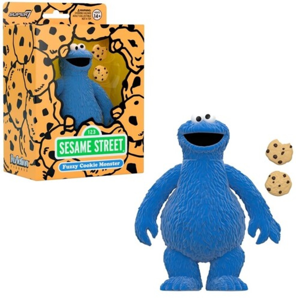 Cookie Monster Fuzzy ReAction Figure – Sesame Street 3.75" Super7 Collectible NIB