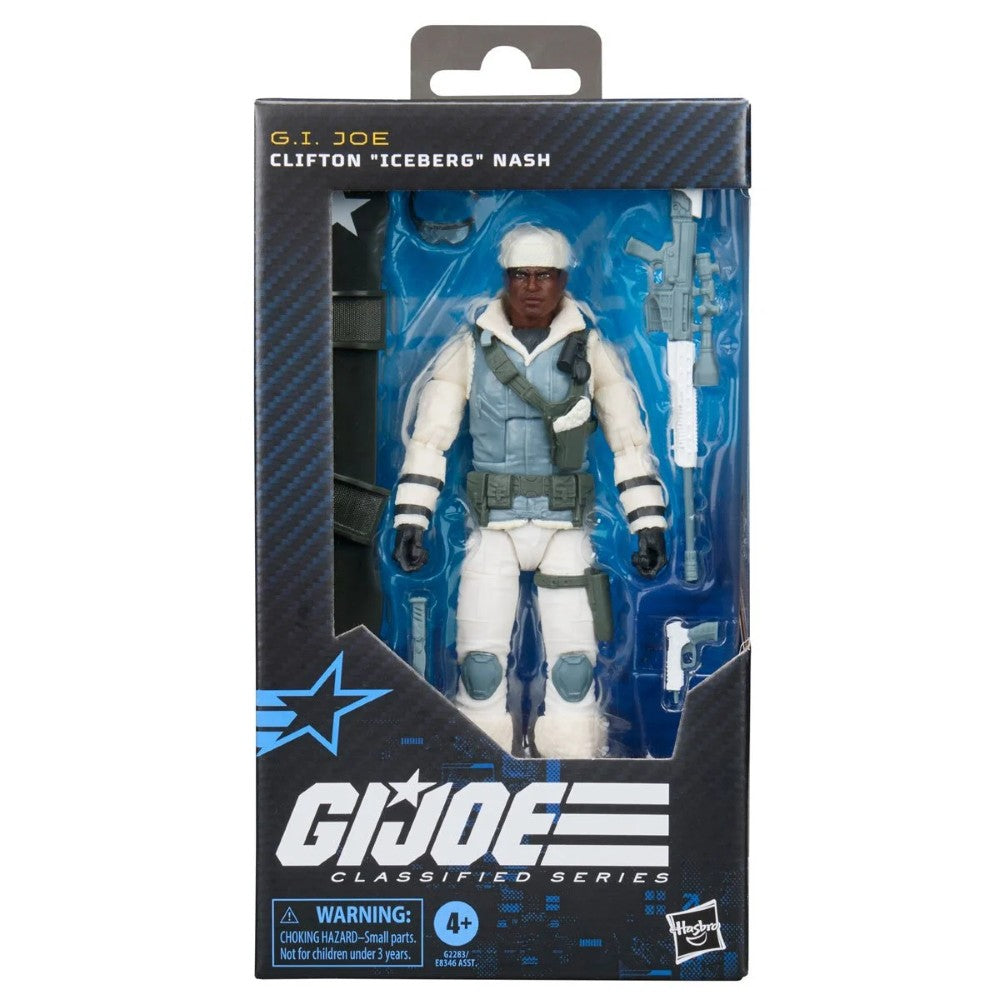 GI Joe Classified Series Iceberg Nash action figure in blue and black packaging