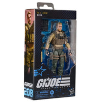 GI Joe Classified Series Duke action figure in blue and black window box packaging