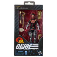 G I Joe Classified Series Cobra figure in black and red packaging with weapons and accessories