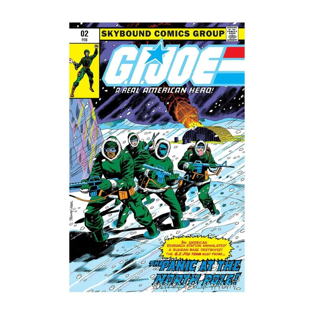 G.I. Joe comic cover showing soldiers in winter gear during a snowy battle scene