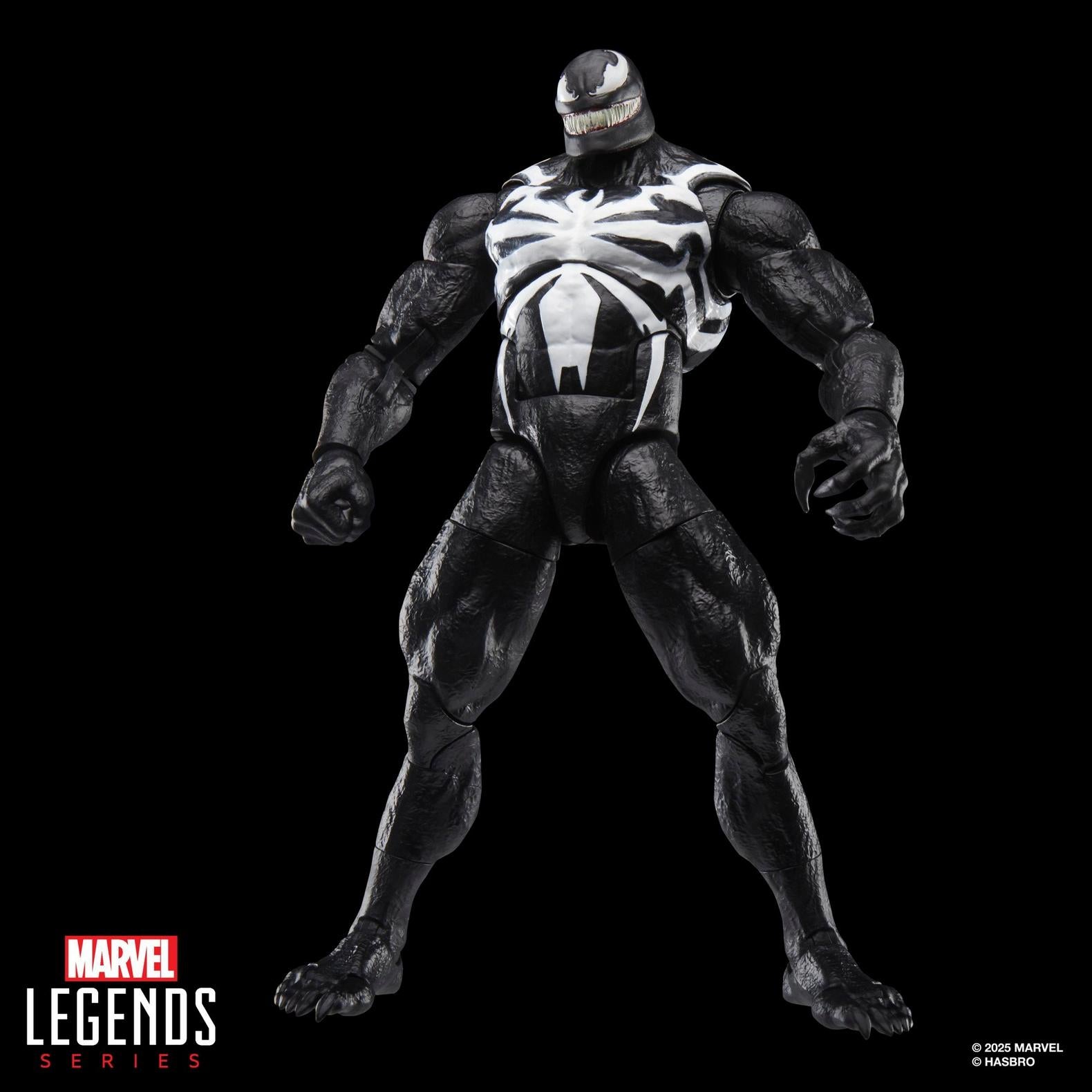 Hasbro Marvel Legends Gamerverse Venom action figure with detailed sculpt and articulation on black background