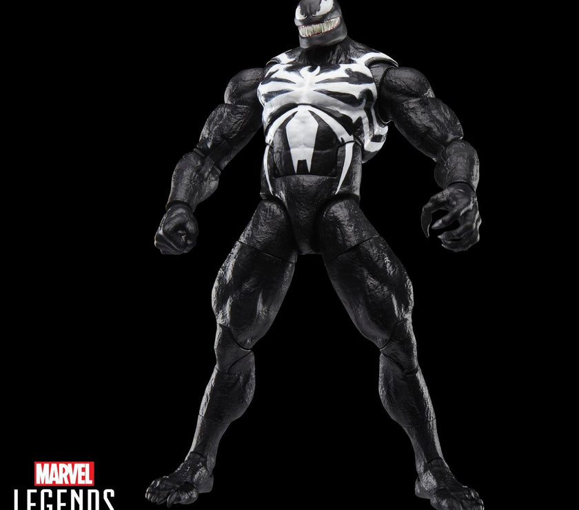 Hasbro Marvel Legends Gamerverse Venom action figure with detailed sculpt and articulation on black background