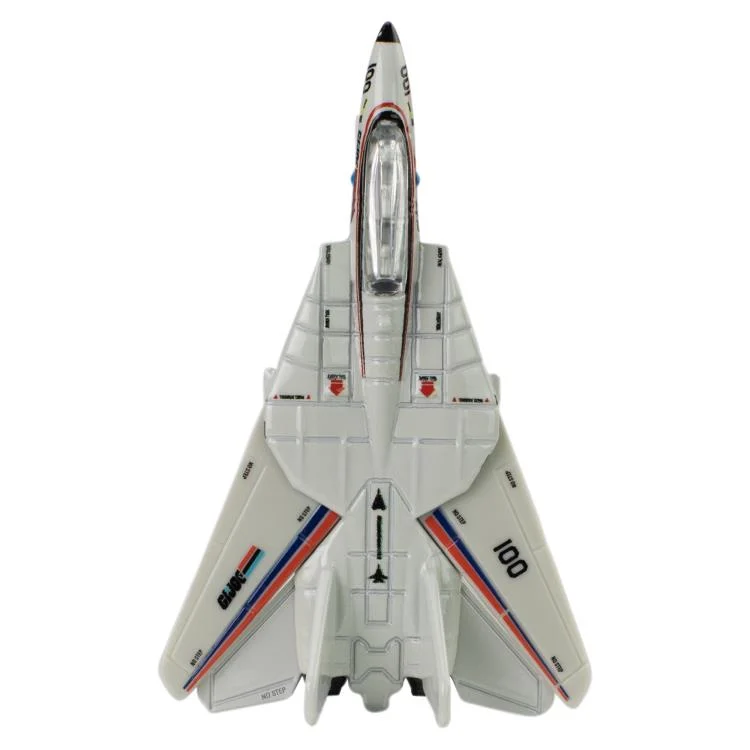 Mattel Hot Wheels pop culture diecast G.I. Joe Skystriker F-14 Tomcat jet with detailed cockpit and swing wings
