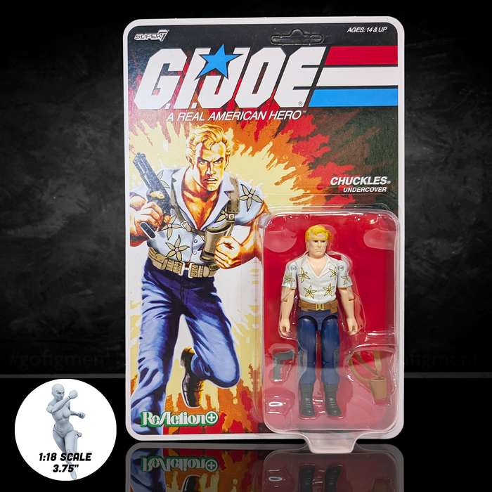 Chuckles G.I. Joe ReAction+ Wave 7 Undercover Agent 4" Action Figure by Super7 new in box collectible toy