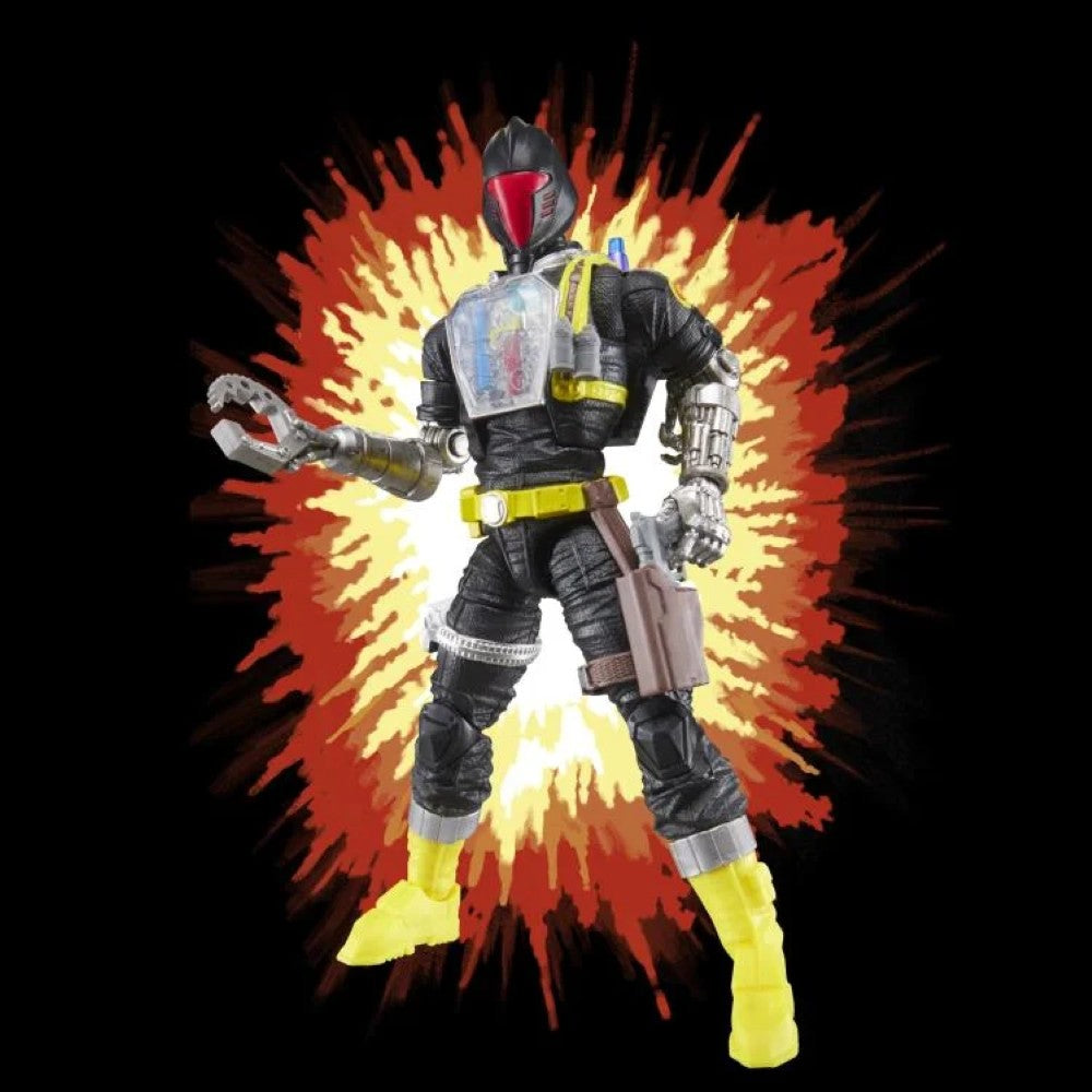 Hasbro G.I. Joe Classified Series Retro BAT Android Trooper 6-inch action figure with explosion background