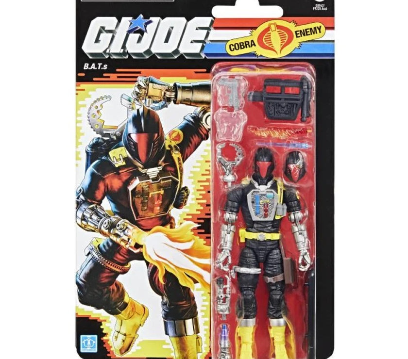 Hasbro G.I. Joe Classified Series Retro BAT Android Trooper 6-inch action figure with accessories in blister card packaging