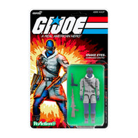 Hasbro G.I. Joe Arctic Snake Eyes ReAction figure in packaging with laser pistol accessories and detailed design