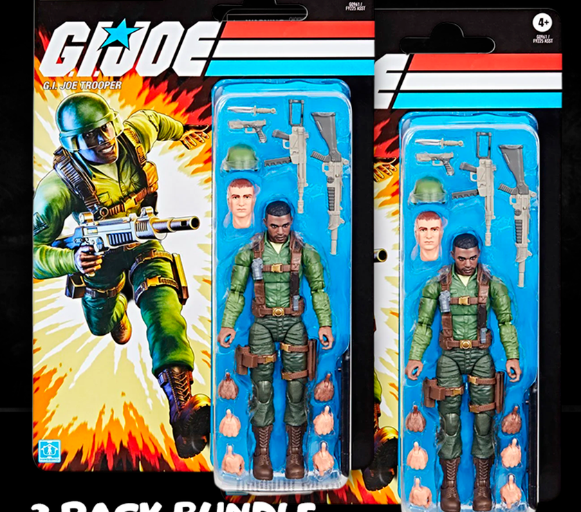 G.I. Joe Classified Series 2 Pack BUNDLE Retro Cardback G.I. Joe Trooper 6-Inch Action Figure
