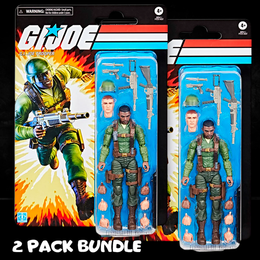 G.I. Joe Classified Series 2 Pack BUNDLE Retro Cardback G.I. Joe Trooper 6-Inch Action Figure