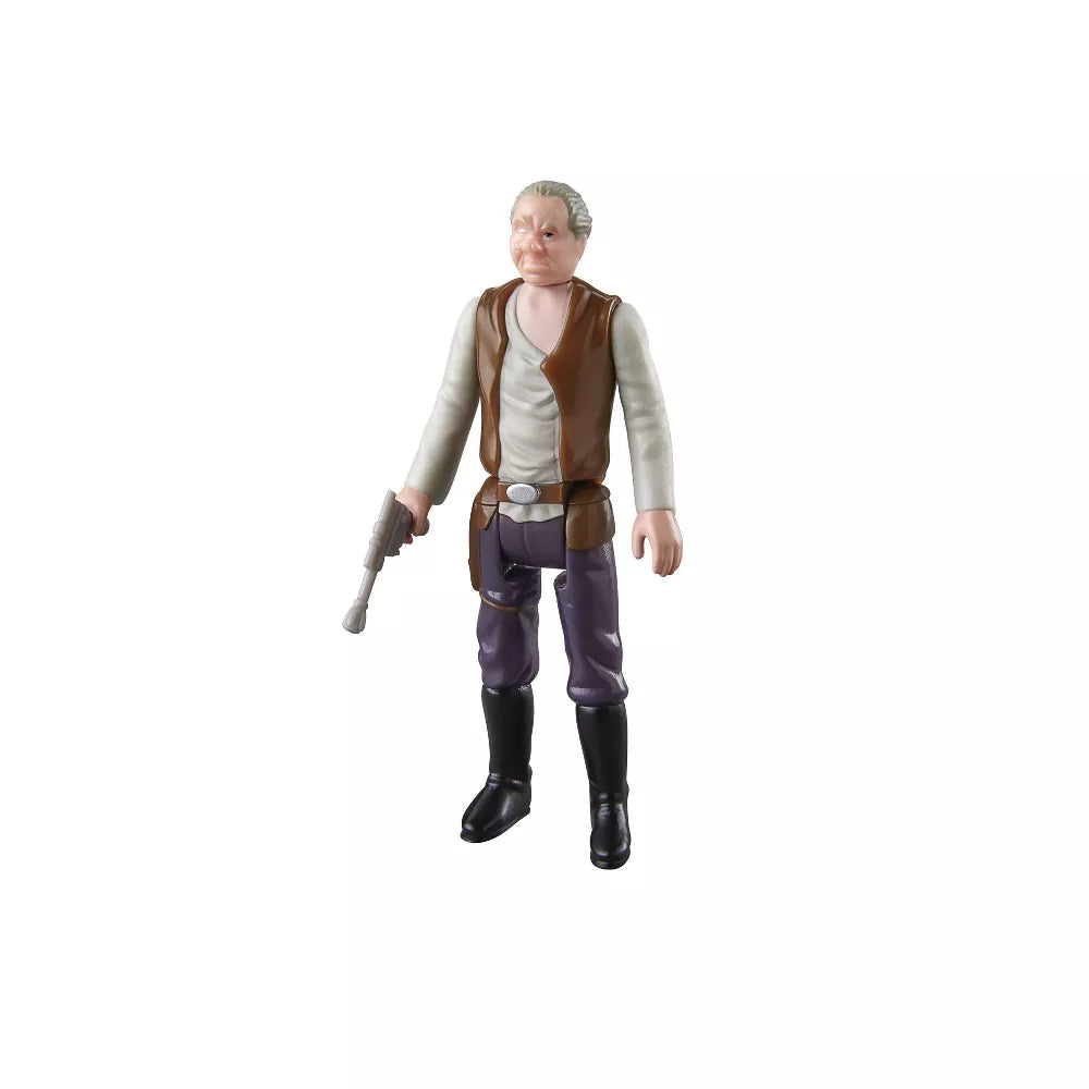 Dr Evazan Star Wars action figure 1:18 scale with blaster, retro Kenner style from A New Hope film.