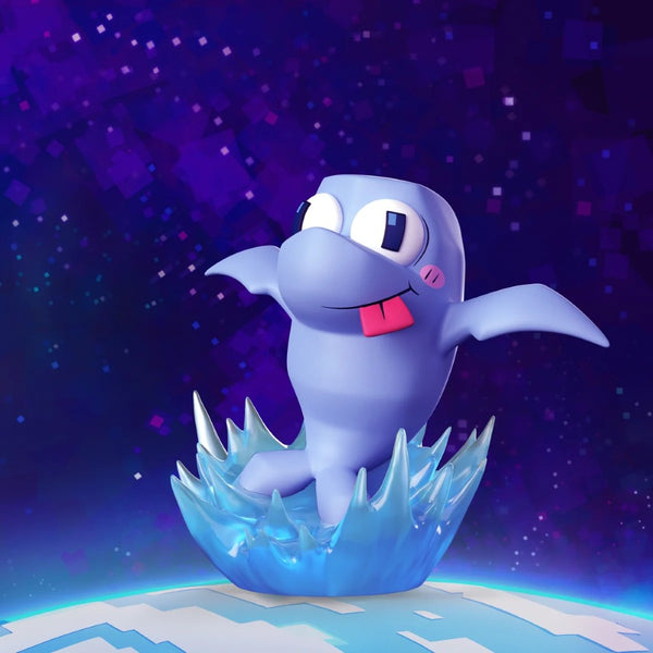 Flappers - 4" Animiniz Action Figure (Gameoverse) by Glitch Studios, blue winged figure on ice crystals