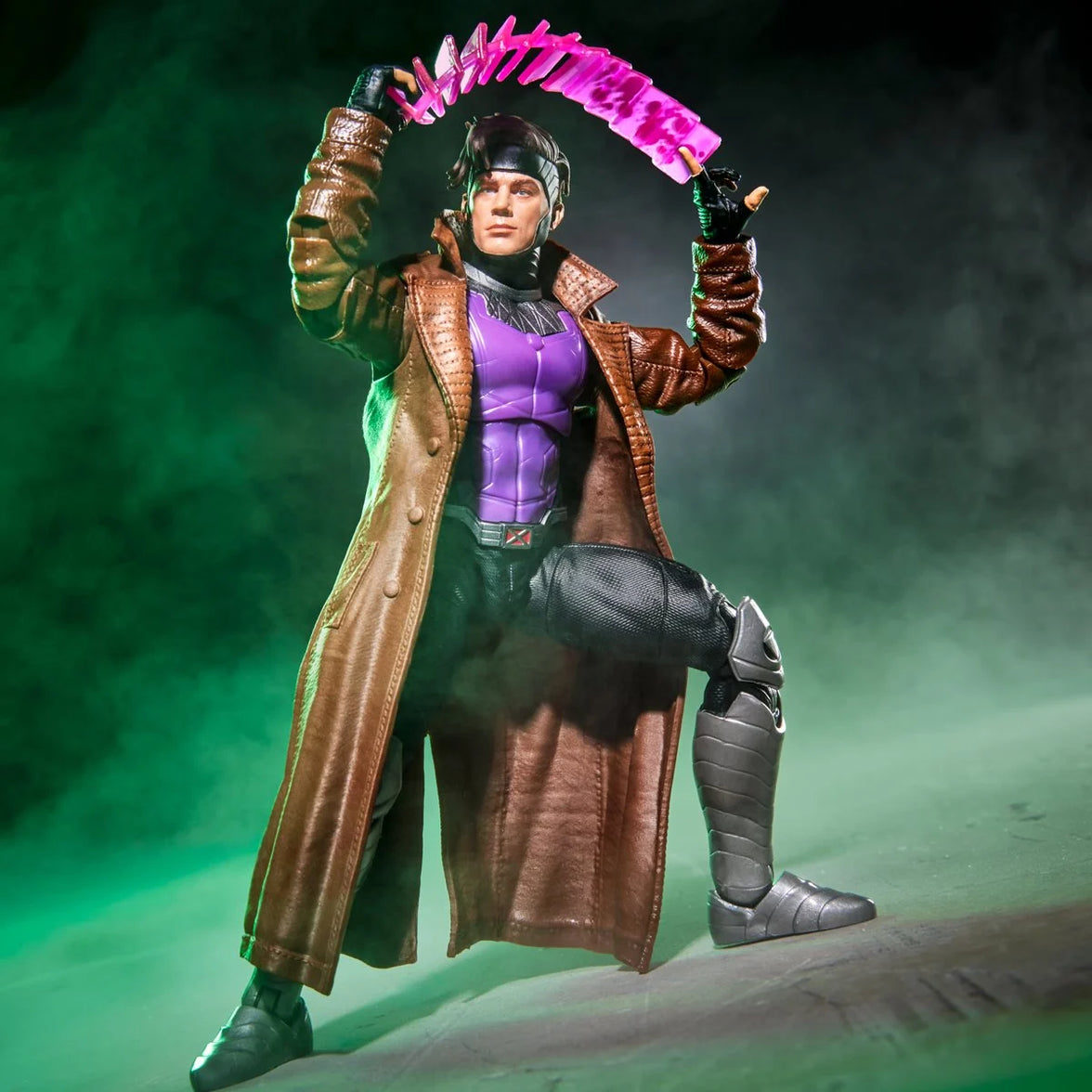 Gambit Marvel Legends Series Action Figure by Hasbro with Bo Staff and Charged Cards 6-Inch