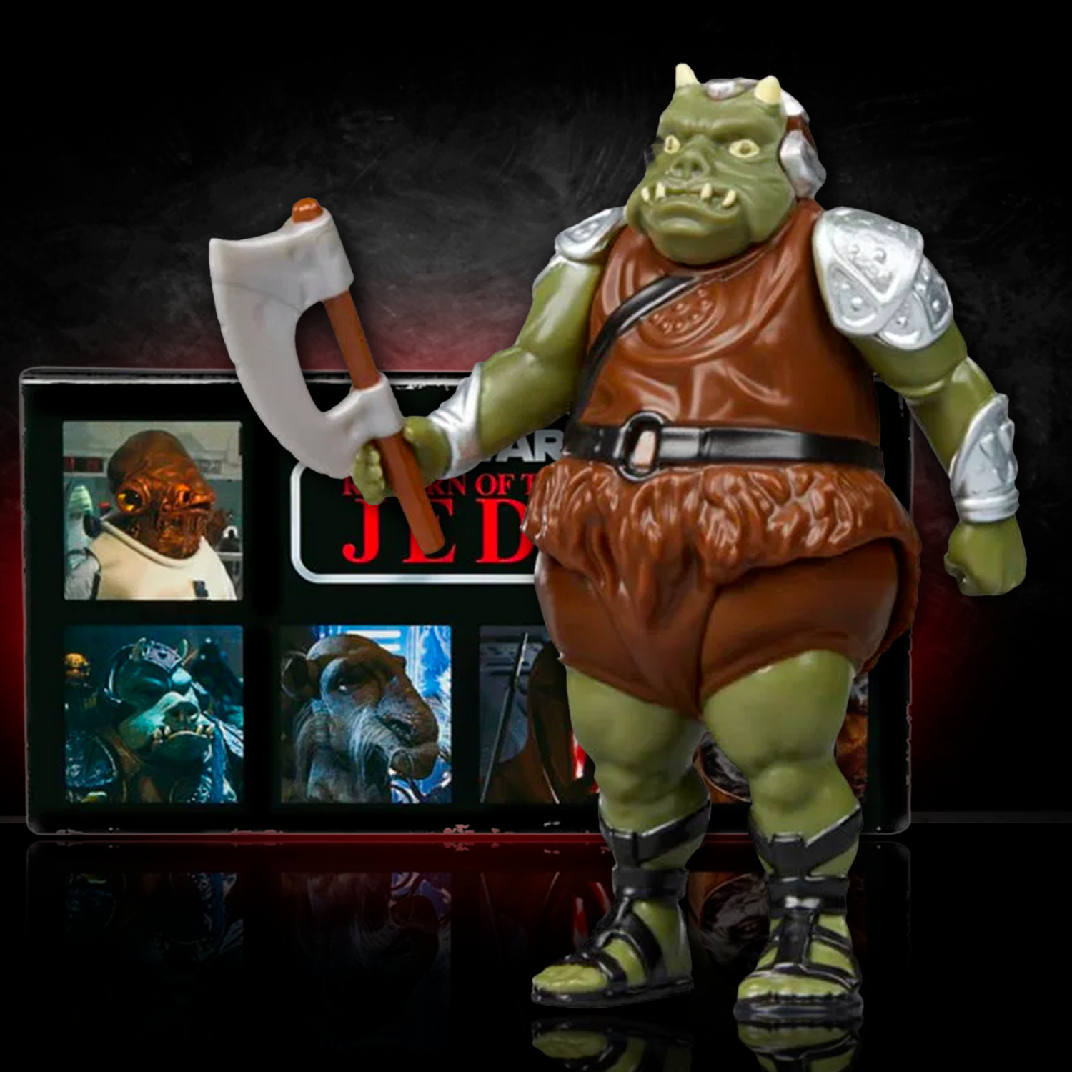 Kenner Gamorrean Guard Star Wars action figure holding axe from Retro Collection ROTJ new in box
