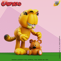 Garfield Action Figure - 25 Points of Articulation with Lasagna & Pooky - Classic Comic Cat Collectible