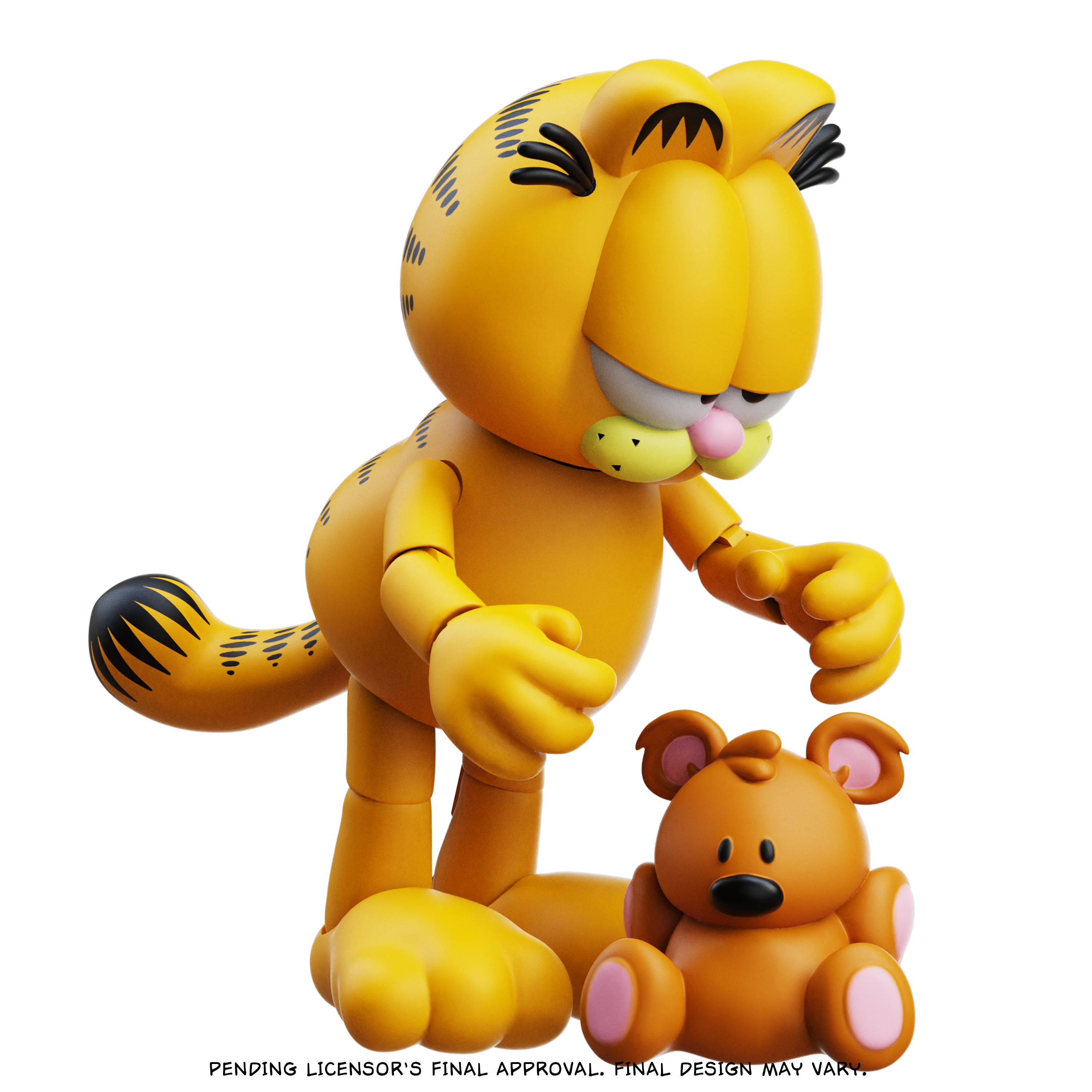 Garfield Action Figure - 25 Points of Articulation with Lasagna & Pooky - Classic Comic Cat Collectible
