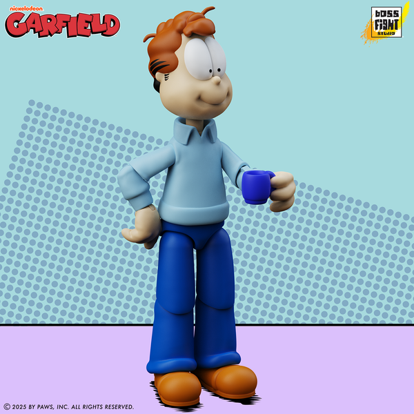 Jon Arbuckle Garfield Wave 2 Deluxe Action Figure - 24 Points of Articulation with Swappable Eyes by Boss Fight Studio Llc new in box