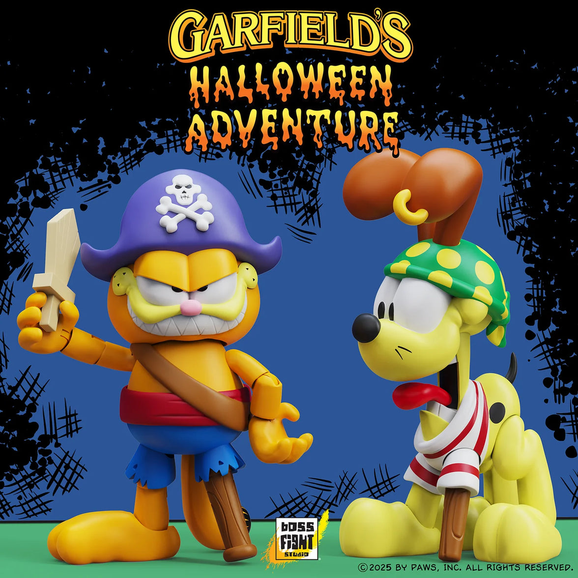 Garfield and Odie (Pirate Version) 4 Inch Action Figure 2-Pack by Boss Fight Studio