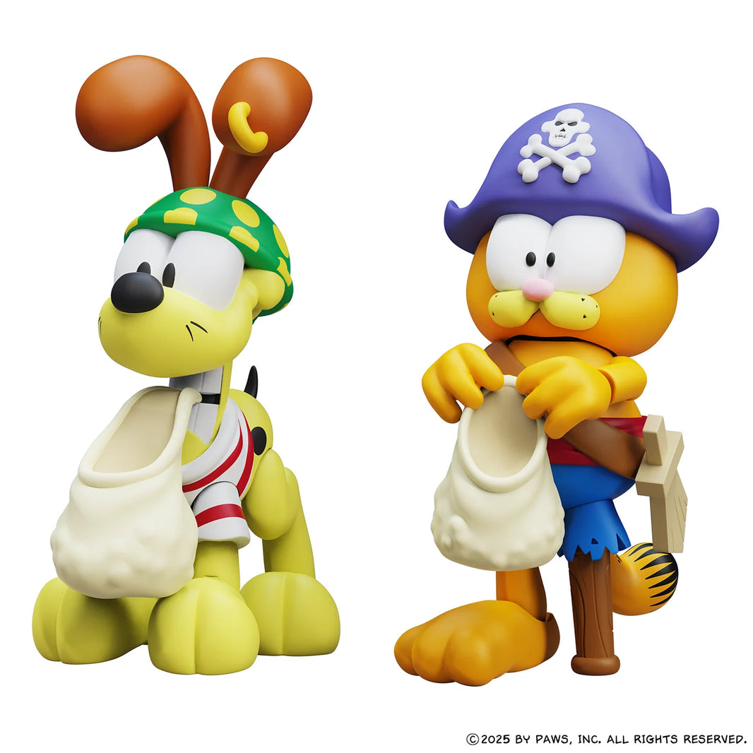 Garfield and Odie (Pirate Version) 4 Inch Action Figure 2-Pack by Boss Fight Studio