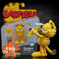 Garfield Action Figure - 25 Points of Articulation with Lasagna & Pooky - Classic Comic Cat Collectible