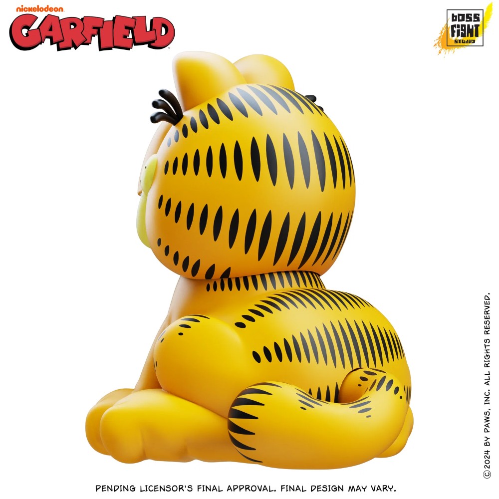 Garfield Full Scale Figure 1:1 Life Size Gigantic 20" tall by Boss Fight Studio Llc, rear view seated yellow cat